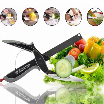 MOMMA 2 in 1 มีดกรรไกร พร้อมถาดเขียง หั่น ผัก เนื้อ เนยสารพัดประโยชน์ (Clever Cutter 2 in 1 Chopping Knife and CuttingBoard Kitchen Scissor Chops & Slices) MOMMA 2 in 1 มีดกรรไกร พร้อมถาดเขียง หั่น ผัก เนื้อ เนยสารพัดประโยชน์ (Clever Cutter 2 in 1 Chopping Knife and CuttingBoard Kitchen Scissor Chops & Slices)