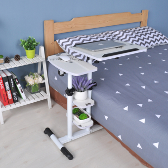 Mylazydesk ของขวัญให้แฟน โต๊ะวางโน๊ตบุ๊ค โต๊ะทำงาน ข้างเตียง เก็บของได้ รุ่น 01-2 สีขาวลายดอกไม้ ขนาด 60x40x62 cm. Mylazydesk ของขวัญให้แฟน โต๊ะวางโน๊ตบุ๊ค โต๊ะทำงาน ข้างเตียง เก็บของได้ รุ่น 01-2 สีขาวลายดอกไม้ ขนาด 60x40x62 cm.