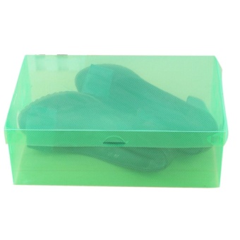 naponie 1PC Foldable Clear Shoes Storage Box Plastic Stackable Shoe Organizer GN - intl naponie 1PC Foldable Clear Shoes Storage Box Plastic Stackable Shoe Organizer GN - intl
