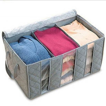 NiceEshop Three Grid Bamboo Charcoal Clothing Storage Box WithWindows Category April 2018 - 2 niceEshop Three Grid Bamboo Charcoal Clothing Storage Box WithWindows Category - 2