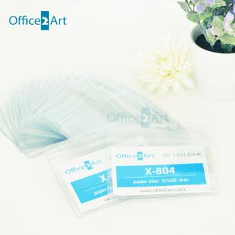 Office2art ป้ายชื่อพลาสติก ป้ายชื่อพนักงาน แบบมีซิป X-804 แนวนอนสีใส (10.5 x 9.8 ซม.) แพ็ค 100 ซอง Office2art ป้ายชื่อพลาสติก ป้ายชื่อพนักงาน แบบมีซิป X-804 แนวนอนสีใส (10.5 x 9.8 ซม.) แพ็ค 100 ซอง