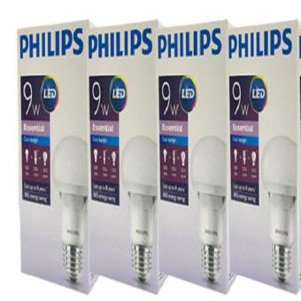 Philips หลอดไฟ LED Bulb 9W Essential Cool Daylight แสงขาวเดย์ไลท์ขั้วเกลียว E27 ( 4 หลอด ) 1 ชุด Philips หลอดไฟ LED Bulb 9W Essential Cool Daylight แสงขาวเดย์ไลท์ขั้วเกลียว E27 ( 4 หลอด ) 1 ชุด