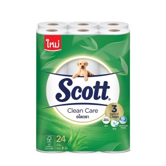 SCOTT® CLEAN CARE กระดาษชำระ สก๊อตต์® คลีนแคร์ อโลเวรา ขนาด 24 ม้วน https://th-live-03.slatic.net/p/3/scott-clean-care-24-1482742803-71080701-c121d4e7ea2e373d9051ad37046fd370-product.jpg