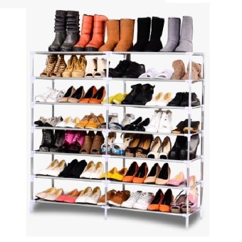 Shoe Rack ชั้นวางรองเท้า 2 บล็อค 6 ชั้น + ผ้าคลุม - สีเทา June 2018 - 3 Shoe Rack ชั้นวางรองเท้า 2 บล็อค 6 ชั้น + ผ้าคลุม - สีเทา - 3