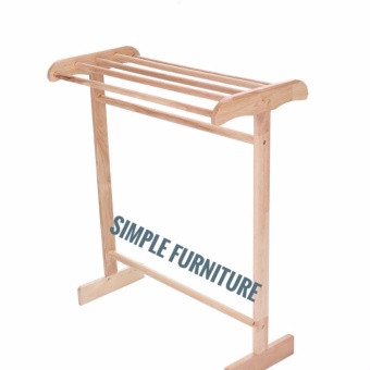 Simple Furniture ราวตากผ้า 5 เส้น ไม้ยางพารา สีธรรมชาติ