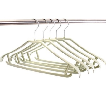 ZH 10 Pcs Anti skid clothes hanger for thickening and widening coffee - intl