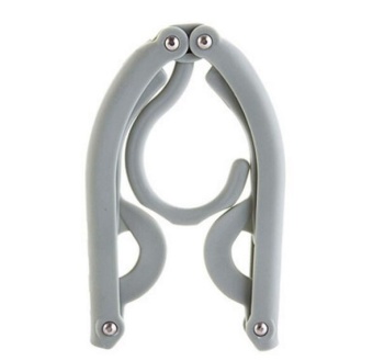 ZH 10 Pcs Foldable magic travel portable outdoor travel hanger grey - intl