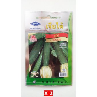 เจียไต๋ ตราเครื่องบิน เมล็ดพันธุ์ ซุกินี่ พันธุ์กรีนเดย์ (Zucchini Green Day) จำนวน 2 ซอง แถมฟรี 1 ซอง ziplock เจียไต๋ ตราเครื่องบิน เมล็ดพันธุ์ ซุกินี่ พันธุ์กรีนเดย์ (Z ucchini Green Day) จำนวน 2 ซอง แถมฟรี 1 ซอง ziplock