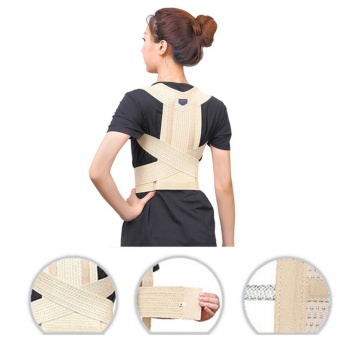 Adjustable Back Support Posture Corrector Magnetic Brace ShoulderBand Belt Size M - intl