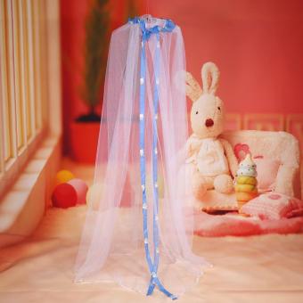 Hanging Round Dome Canopy Kids Mosquito Net Curtain (Blue) - intl