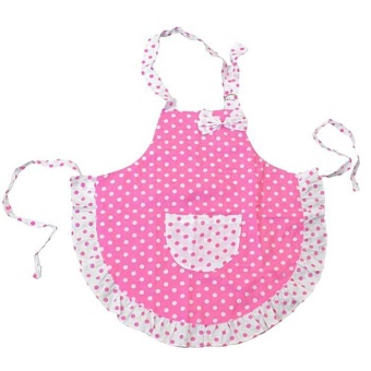 Moonar Children Girls Boys For Painting Or Game Pink ButterflyPattern Apron - intl