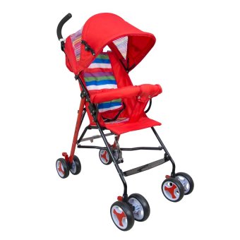 Replica Shop รถเข็นเด็กพับได้ Baby Stroller รุ่น S-311 (สีแดง/รุ้ง)