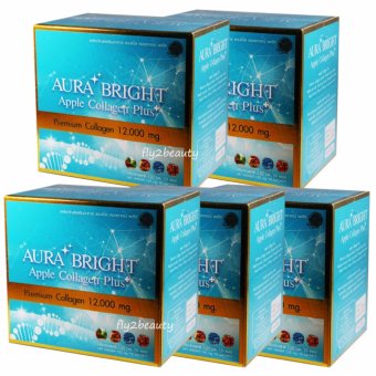 Aura Bright Apple Collagen Plus Premium Collagen 12000 mg. ออร่าไบรท์ แอปเปิ้ล คอลลาเจน พลัส อาหารเสริมบำรุงผิว ขาว เนียน ใส ออร่าหน้าเด็ก ขนาด 10 ซอง (5 กล่อง) Aura Bright Apple Collagen Plus Premium Collagen 12000 mg. ออร่าไบรท์ แอปเปิ้ล คอลลาเจน พลัส อาหารเสริมบำรุงผิว ขาว เนียน ใส ออร่าหน้าเด็ก ขนาด 10 ซอง (5 กล่อง)