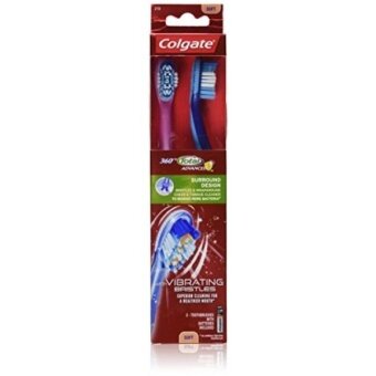 Colgate 360 Degree Surround Sonic Power Toothbrush Soft 2 Count(Colors May Vary) - intl Colgate 360 Degree Surround Sonic Power Toothbrush Soft 2 Count(Colors May Vary) - intl