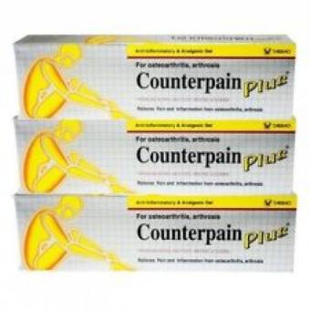 Counterpain Plus เคาน์เตอร์เพน พลัส แก้อาการปวด อักเสบข้อ 25 กรัม 3หลอด Counterpain Plus เคาน์เตอร์เพน พลัส แก้อาการปวด อักเสบข้อ 25 กรัม 3หลอด