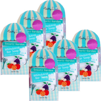 karmart White & AHA Bar Soap 20g. Cathy Doll Sweety Gardenสบู่ไข่ สูตรเอเอชเอ ลดสิว x 6 ก้อน karmart White & AHA Bar Soap 20g. Cathy Doll Sweety Gardenสบู่ไข่ สูตรเอเอชเอ ลดสิว x 6 ก้อน