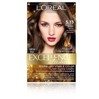 L'Oreal เอ็กซ์เซลเล้นซ์ ครีมเปลี่ยนสีผม #5.13 -สีน้ำตาลประกายหม่นเหลือบทอง L'Oreal เอ็กซ์เซลเล้นซ์ ครีมเปลี่ยนสีผม #5.13 -สีน้ำตาลประกายหม่นเหลือบทอง