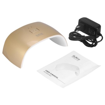 Manicure UV Nail Lamp 18W Led Gel Polish Curing Double Light DryerNailart Machine (US Plug) (Gold) - intl Manicure UV Nail Lamp 18W Led Gel Polish Curing Double Light DryerNailart Machine (US Plug) (Gold) - intl