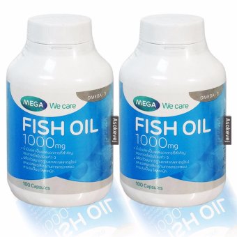 Mega We Care Fish Oil 1000mg 100เม็ด (2ขวด) น้ำมันปลา 1000มก. Mega We Care Fish Oil 1000mg 100เม็ด (2ขวด) น้ำมันปลา 1000มก.