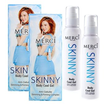 ราคา Merci Skinny Body Cool Gel เจลกระชับสัดส่วน เมอร์ซี่ สกินนี่ บอดี้ คูลเจล (100 ml. x 2 ขวด)