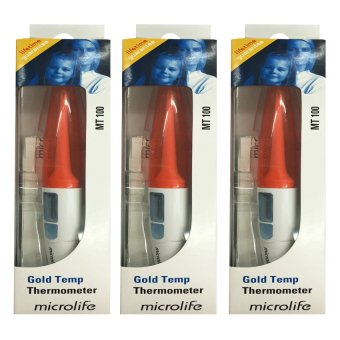 microlife Gold Temp Thermometer MT100(orange) เครื่องวัดอุณหภูมิ (3 อัน)