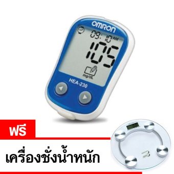 OMRON เครื่องวัดระดับน้ำตาลในเลือด รุ่น HEA-230 แถมฟรี เครื่องชั่งน้ำหนัก