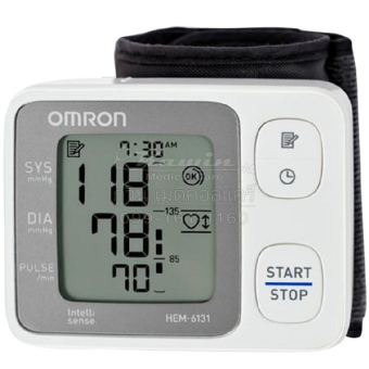 Omron เครื่องวัดความดันโลหิตข้อมือ HEM-6131 1เครื่อง