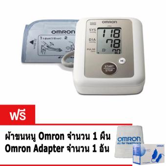 Omron เครื่องวัดความดันโลหิต รุ่น JPN2 (1เครื่อง) แถมฟรี Adapter Omron 1อัน และผ้าขนหนู Omron 1ผืน