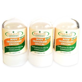 Pasavee Crystal Body Deodorant สารส้มระงับกลิ่นกาย แบบแท่ง 60 ml.(แพ็ค 3 ขวด) Pasavee Crystal Body Deodorant สารส้มระงับกลิ่นกาย แบบแท่ง 60 ml.(แพ็ค 3 ขวด)