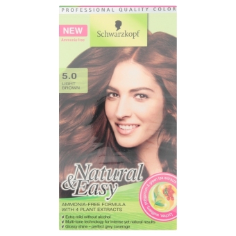 Schwarzkopf NATURAL อีซี่ น้ำตาลอ่อน NO.5.0 Schwarzkopf NATURAL อีซี่ น้ำตาลอ่อน NO.5.0