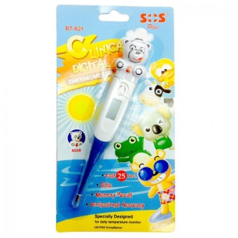 SOS CLINICAL Digital Thermometer ปรอทวัดไข้ เทอร์โมมิเตอร์วัดอุณหภูมิ รูปการ์ตูน 1 ชิ้น