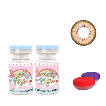 Sweety plus คอนแทคเลนส์ แบบแฟชั่น รุ่น puffy brownพร้อมตลับใส่เลนส์ ลายธรรมชาติ (สีน้ำตาล) 1คู่ Sweety plus คอนแทคเลนส์ แบบแฟชั่น รุ่น puffy brownพร้อมตลับใส่เลนส์ ลายธรรมชาติ (สีน้ำตาล) 1คู่