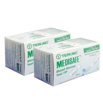 TERUMO Medisafe Mini แผ่นตรวจน้ำตาลพร้อมเข็มเจาะเลือด อย่างละ 30 ชิ้น(2กล่อง)