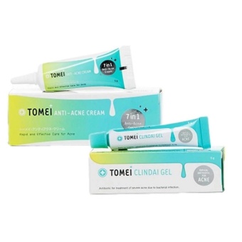 ราคา TOMEI Anti-Acne Cream ขนาด 5 กรัม (6หลอด) + TOMEI Clindai Gel ขนาด 5 กรัม (6หลอด