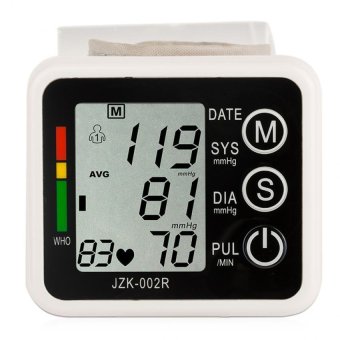 Toprime Digital LCD English Voice Wrist Blood Pressure Monitor  Heart Beat Rate Pulse Meter Measure - INTL