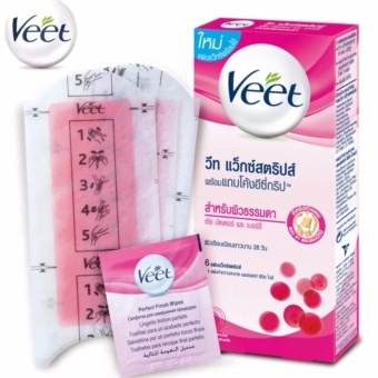 VEET WAX STRIPES EASY-GELWAX สำหรับผิวธรรมดา 6ชิ้น/1กล่อง (3คู่) VEET WAX STRIPES EASY-GELWAX สำหรับผิวธรรมดา 6ชิ้น/1กล่อง (3คู่)