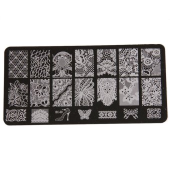 Yingwei Nail Art Templates Plates Manicure Stencil BC-09 Black Yingwei Nail Art Templates Plates Manicure Stencil BC-09 Black