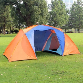 5-8 Person Camping Tent Family Shelter Dome Canvas Hiking 2 Rooms Waterproof - intl