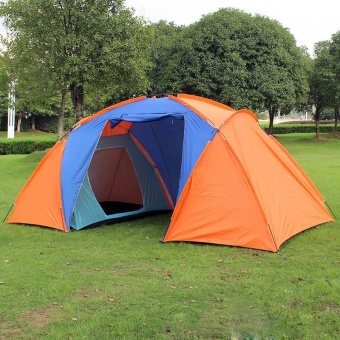 5-8 Person Camping Tent Family Shelter Dome Canvas Hiking 2 Rooms Waterproof - intl