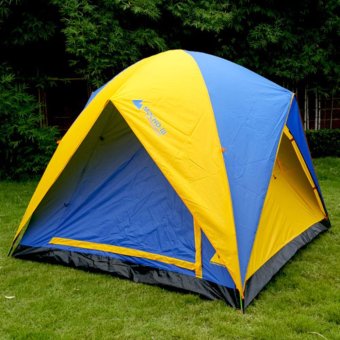 CAMPING IN TH เต็นท์ MOCHO-III ขนาด 210x210x170 ซม.(สีน้ำเงิน+เหลือง)