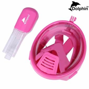 ประเทศไทย หน้ากากดำน้ำสำหรับเด็ก สีชมพู ยี่ห้อ dolphin หายใจในหน้ากาใด้กระจกไม่มัว