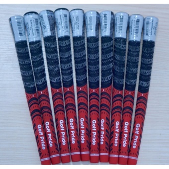 ซื้อ/ขาย EXCEED กริบไม้กอล์ฟผสมผ้าใบ ทูโทน สีแดงดำ (10ชิ้น ) Golf club iron Grip Anti Slip Carbon Yard grips for Woods iron clubs sticks STANDARD SIZE ( Red ) 10Pcs.