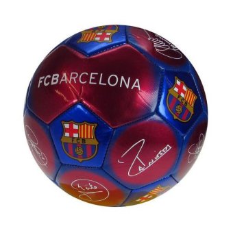 ราคา FC Barcelona ลูกฟุตบอล บาร์เซโลน่า ซิกเนเจอร์ ลายเซ็นต์นักฟุตบอล - Red/Blue