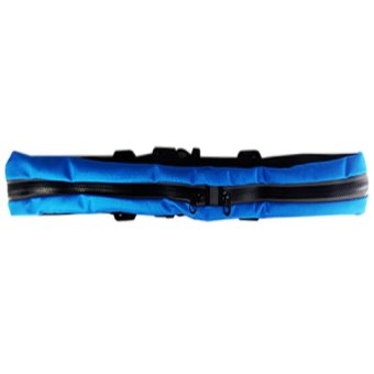ซื้อ/ขาย I - CHEAP Outdoor Sport Pocket กระเป๋ากีฬาแบบคาดเอวอเนกประสงค์แบบ 2ซิป กันน้ำได้ ( สีฟ้า/ดำ )
