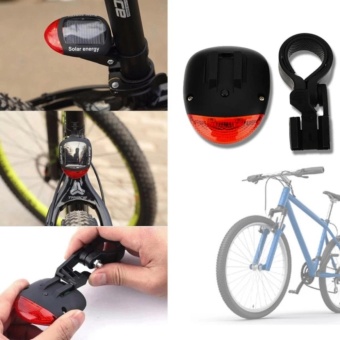 ซื้อ/ขาย JJ ไฟท้ายจักรยานพลังงานแสงอาทิตย์ Bike Solar Cell Light รุ่น NO.909 (Black)