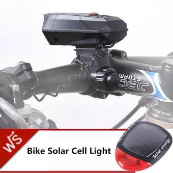 2561 JJ กริ่งแตรจักรยาน CYCLE HORNS แถมฟรี ไฟท้ายจักรยานพลังงานแสงอาทิตย์ Bike Solar Cell Light รุ่น NO.909 (Black)