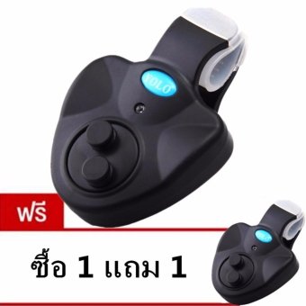 2561 JJ สัญญาณไฟติดปลายคันเบ็ด สัญญาณไฟเตือน ตกปลา Fish Alarm Fish Bite Finder Alarm (Black) แถมฟรี 1ชุด