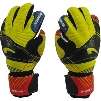 2561 ถุงมือผู้รักษาประตู ถุงมือประตู Kronos 8016 มี Finger Save เหลืองดำ เบอร์ 9