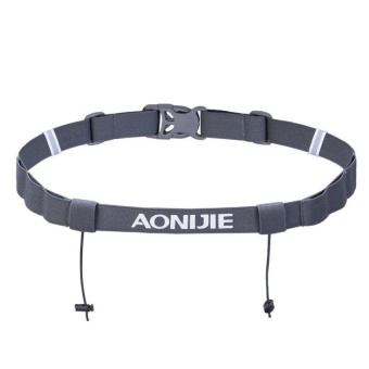 LLS Unisex Triathlon Marathon Race Number Belt With Gel Holder Runningbelt Cloth Belt - intl