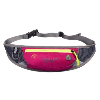 LLS Women Men Waterproof Running Belt Bum Waist Pouch Fanny Pack Rose - intl